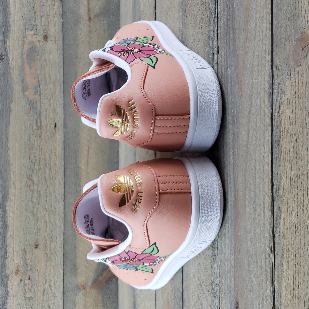 adidas Stan Smith Originals Women's Sneakers Amber Blush Floral - Picture 4 of 10